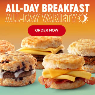 Breakfast All Day is available at Bojangles
