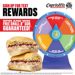 Spin & Win - Free Small 8" Sub Guaranteed!