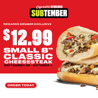 $12.99 Small Classic Cheesesteak