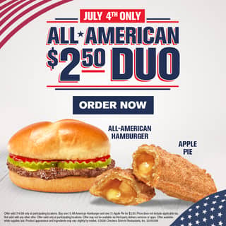 All-American $2.50 Duo - July 4th Only