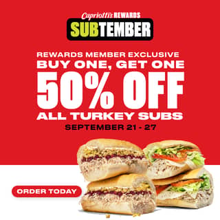 BOGO 50% Off Turkey Subs
