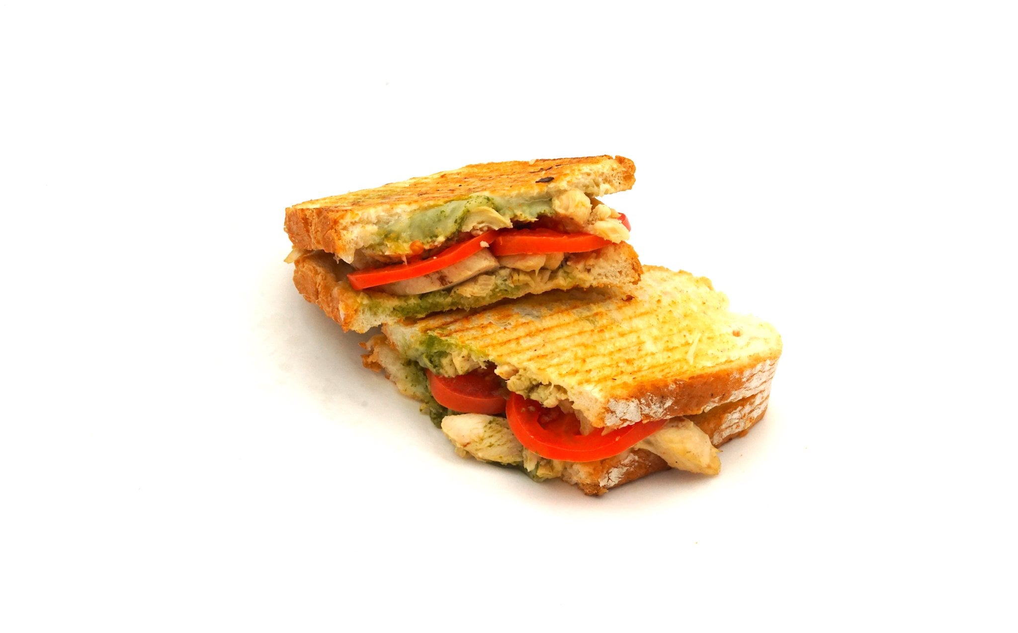 The Chicken Pesto sandwich with provolone and tomato