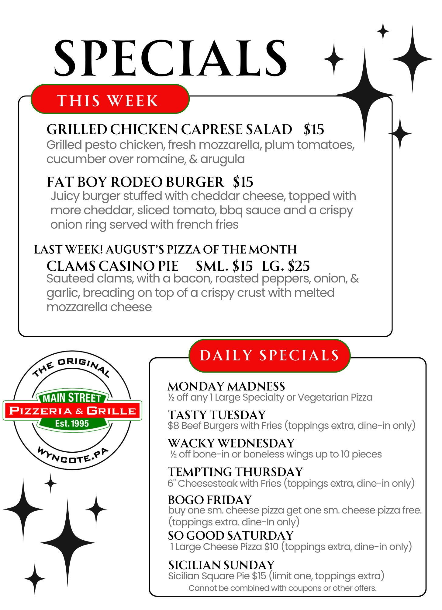 Specials July 13th - 19th
