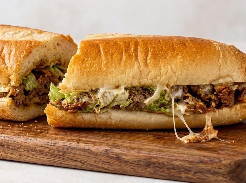 Cajun Steak & Cheese sandwich
