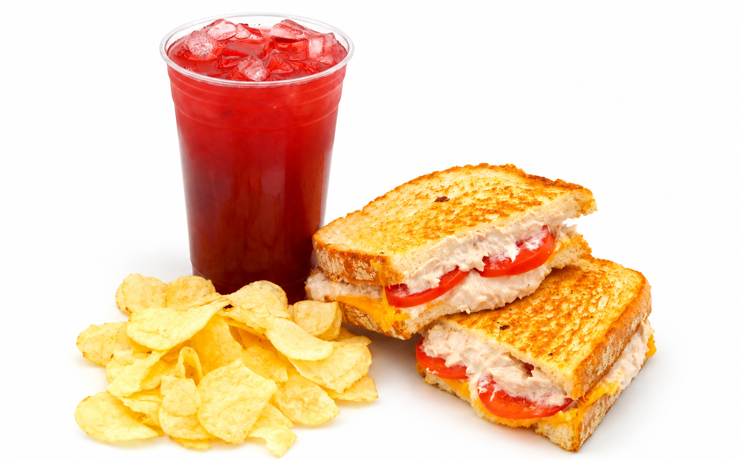 The Tuna Melt Combo with albacore tuna and cheddar