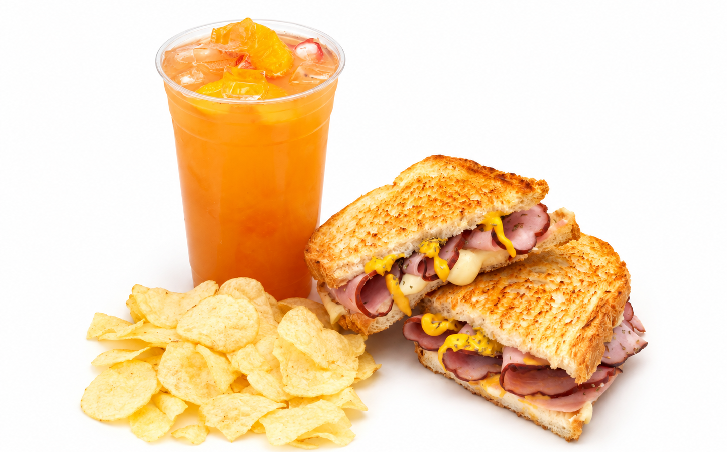 The American Combo with ham and swiss cheese