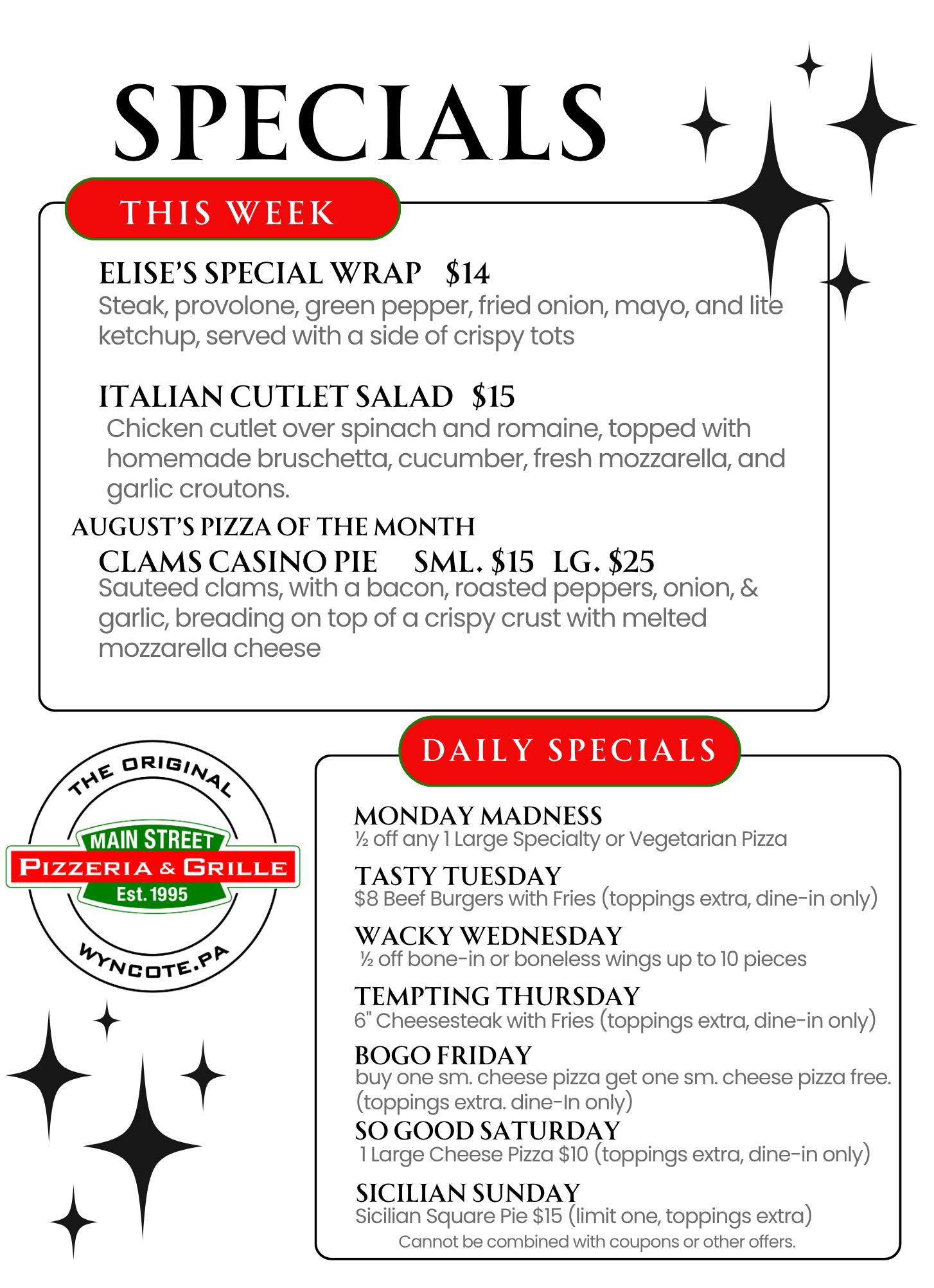 Specials July 13th - 19th