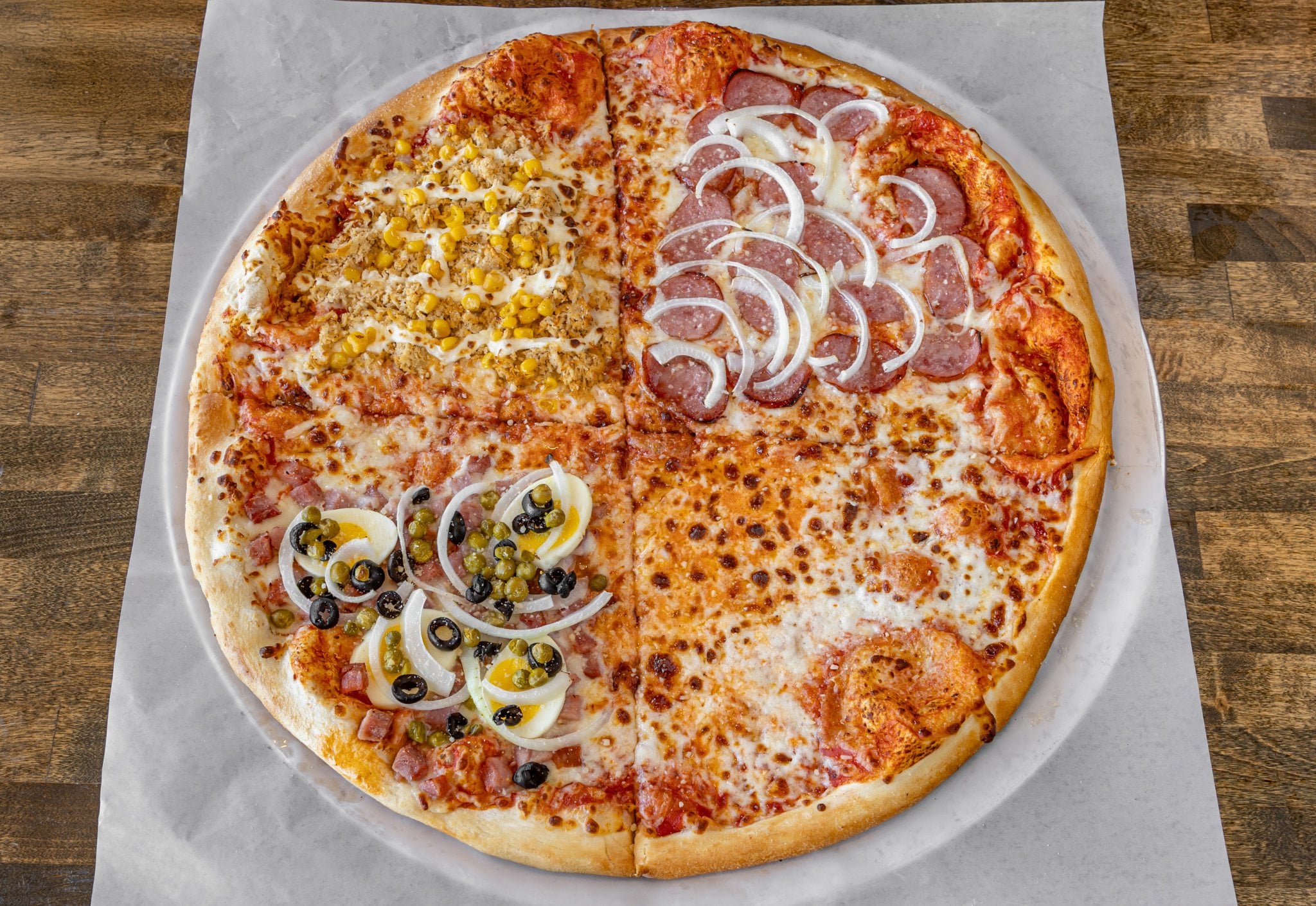 18 inch custom pizza with choice of toppings