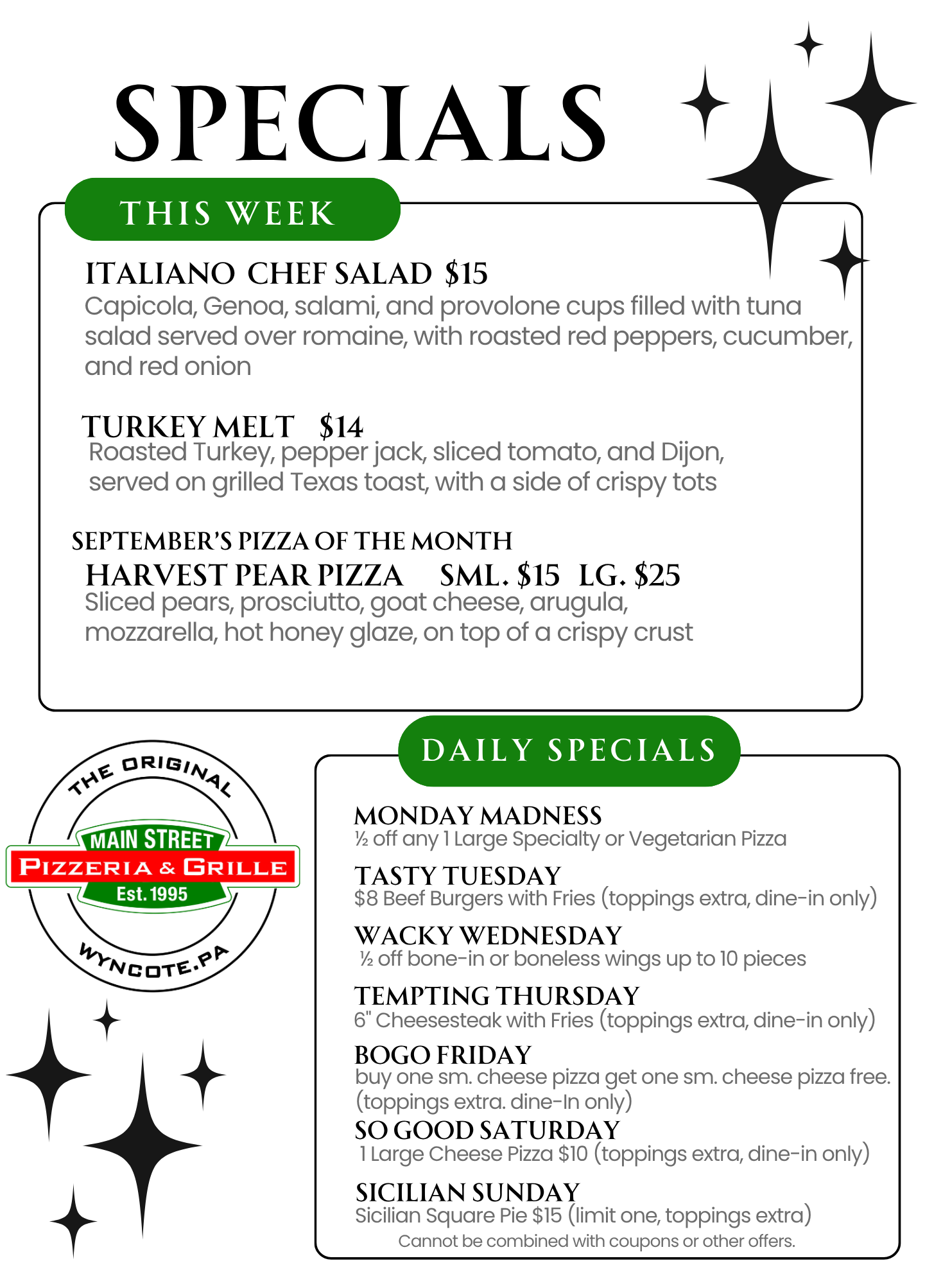 Specials July 13th - 19th