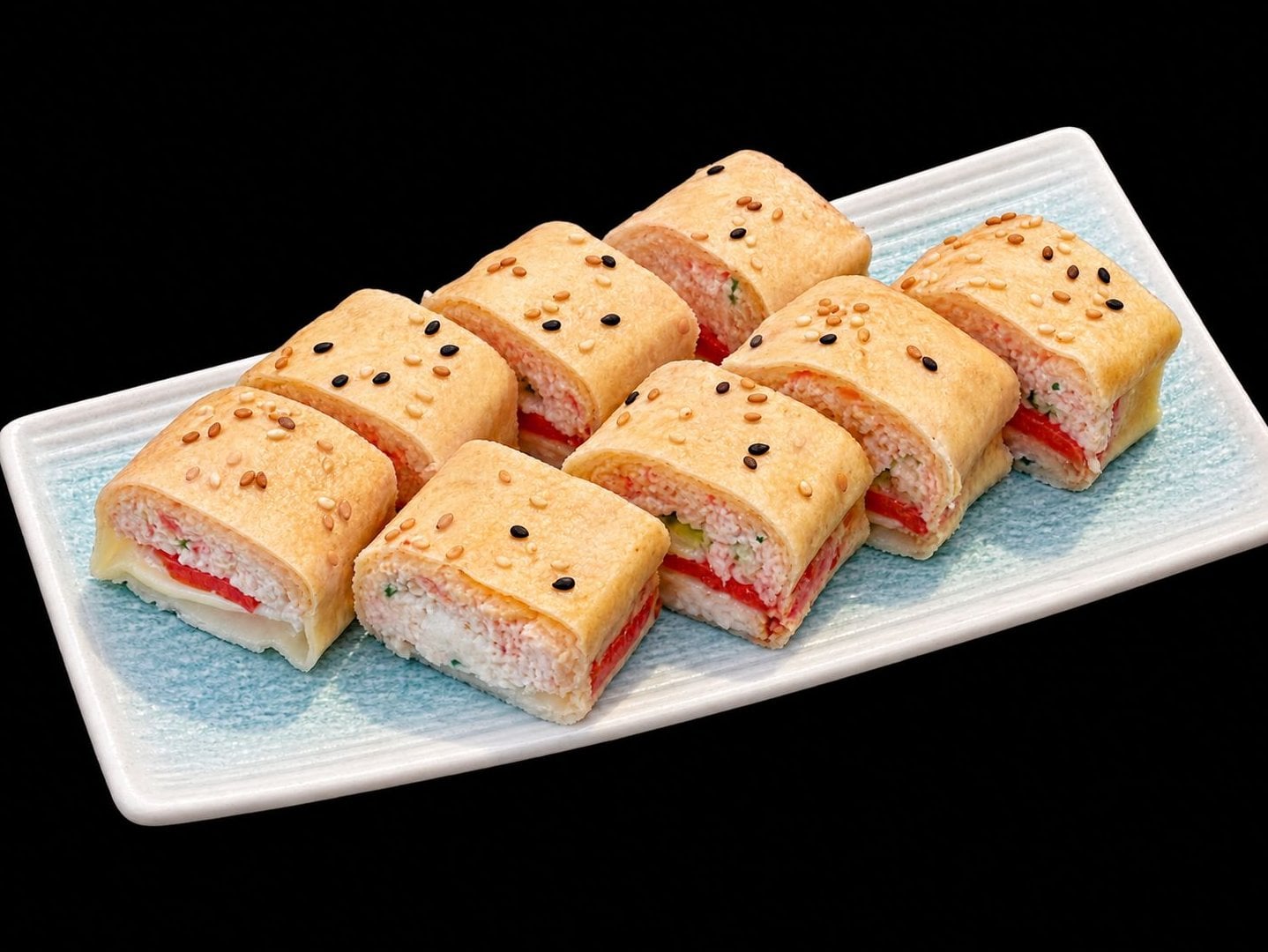 Tri-Color Sushi with tuna, salmon and yellowtail