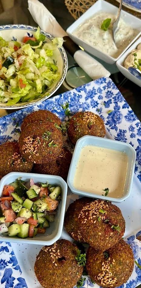 Freshly prepared Mediterranean dishes at Lama