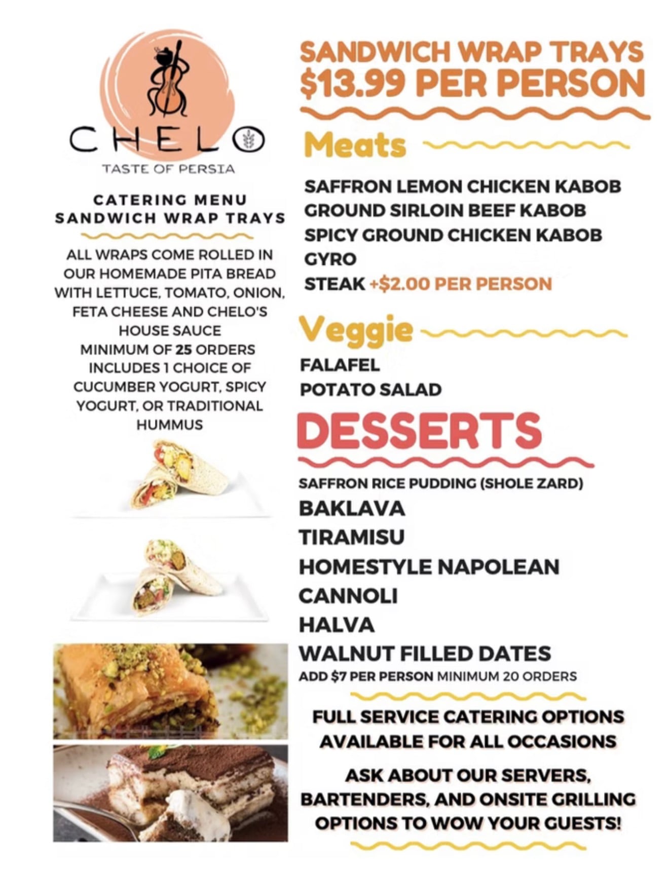 Chelo catering setup