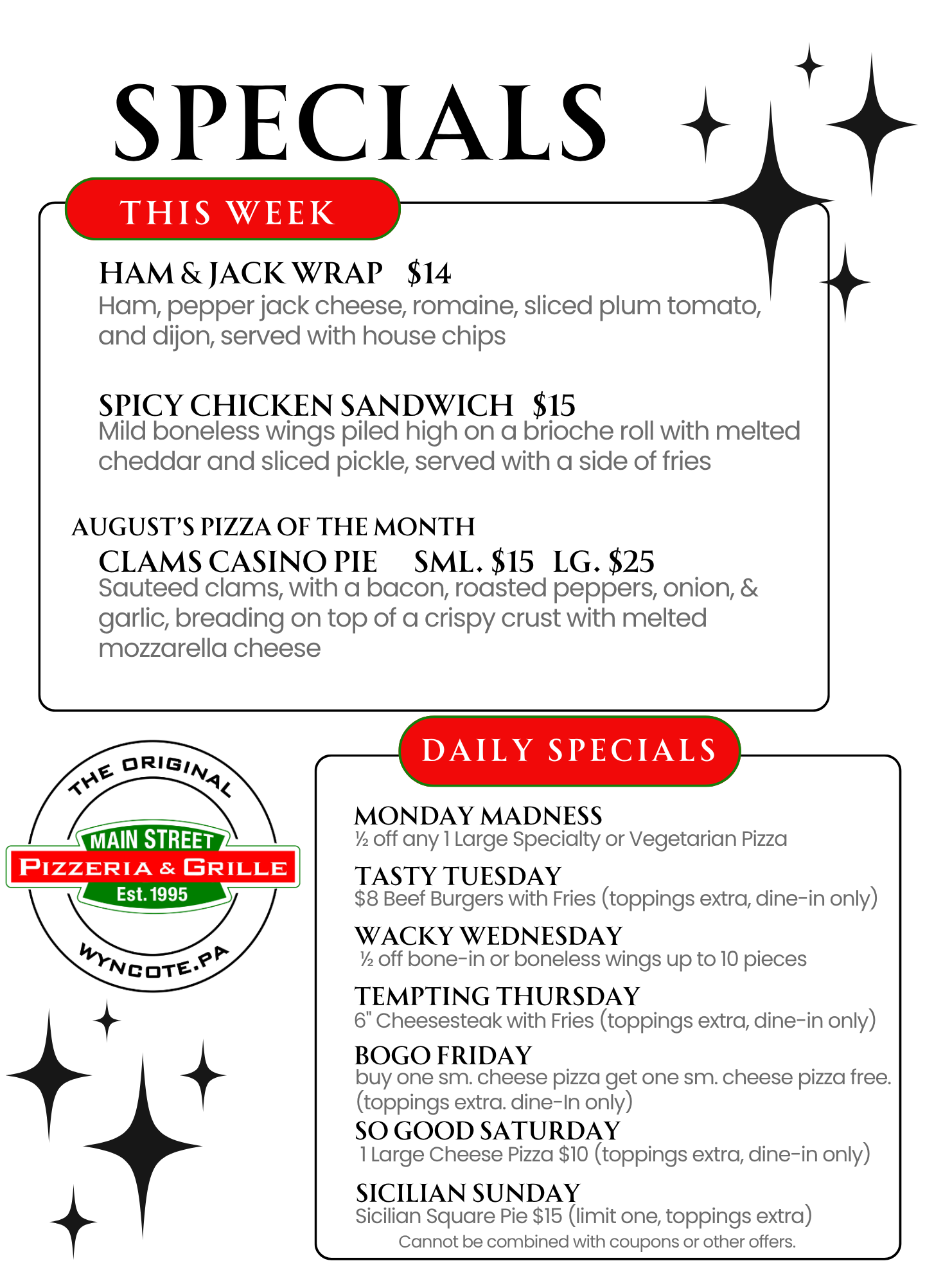 Specials July 13th - 19th